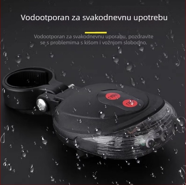 Svjetlo za planinski bicikl s laserskim stražnjim svjetlom, LED upozoravajućim svjetlom i svjetlom za sjedalo za noćnu vožnju