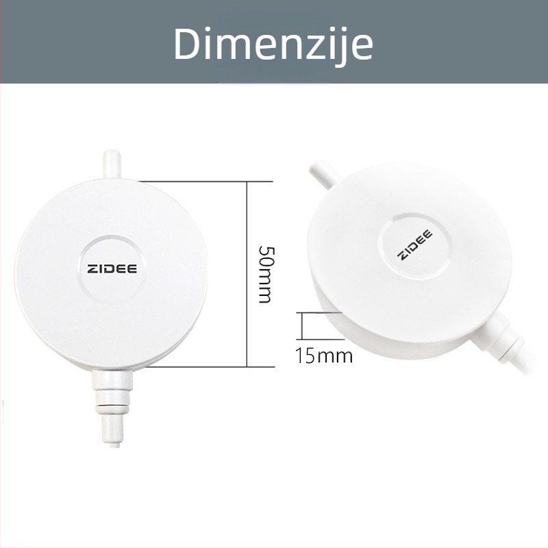 Stolna pumpa za kisik za akvarij, protok 450 ml/min, snaga 1,3 W, buka ≤30 dB, napajanje AC