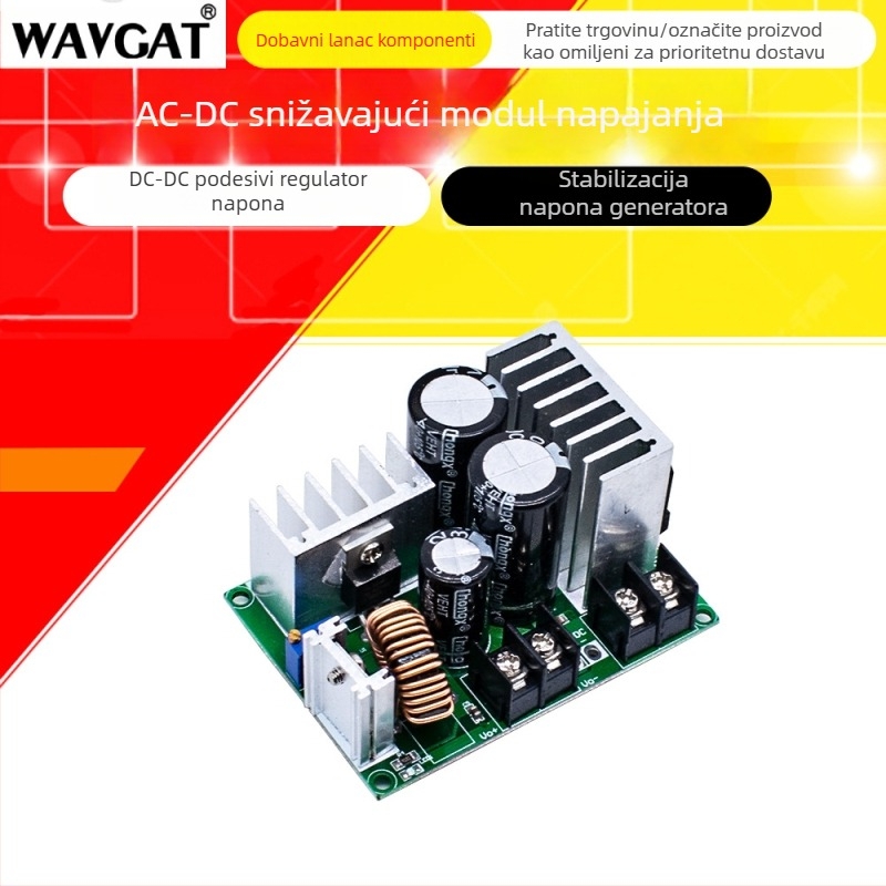 XL4016 DC-DC buck pretvarač modul, podesivi izlaz, niskonaponsko AC-DC napajanje