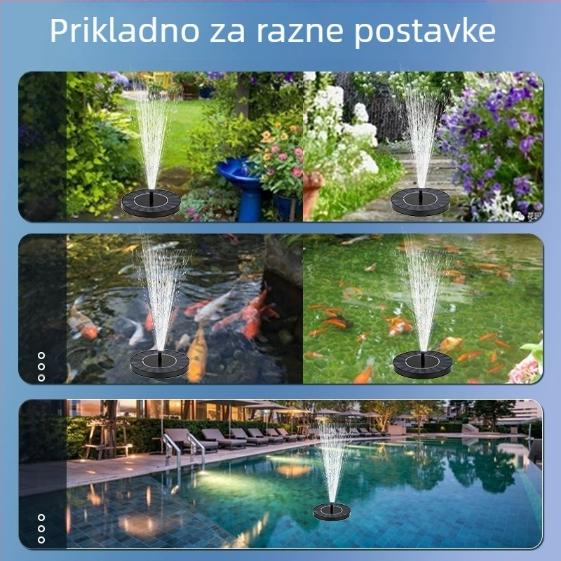 Shouli kružna pumpa za vodu za male kućne spremnike – solarni fontan za aeraciju, vanjski ribnjak i kameniti vrt