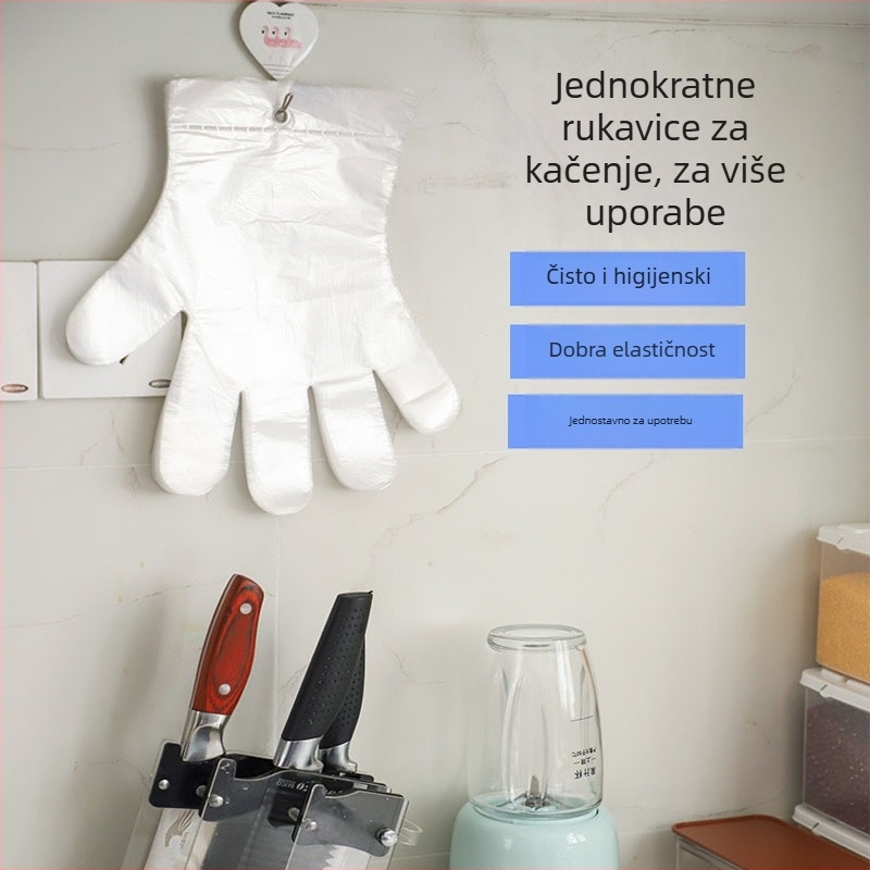 Jednokratne rukavice od polietilena, antifouling, prozračne, debljina 0.7-0.8