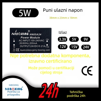 NYBOXING HN05A Preklopni napajajući modul, ulaz 220V AC, višenamjenski izlazi: 5V/1A, 12V, 15V, 24V, 5W, visoka gustoća snage