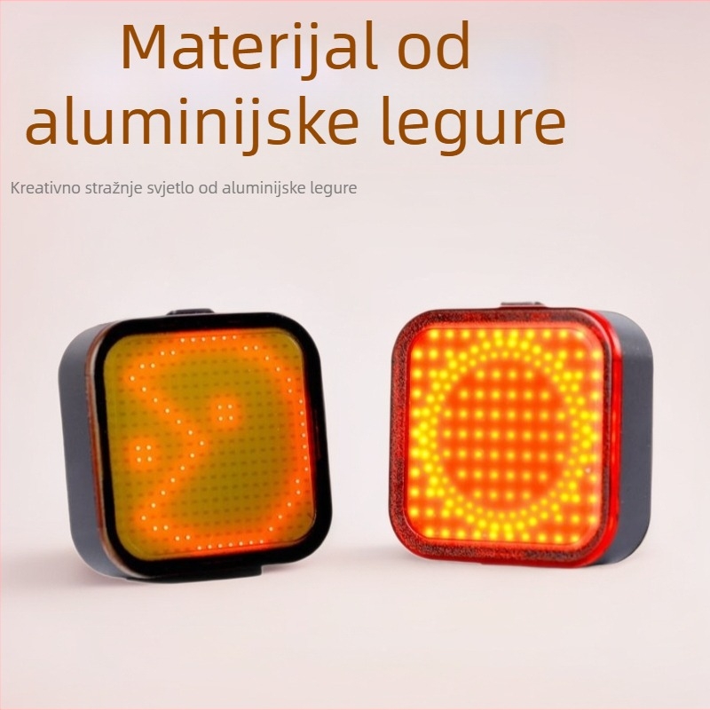 Stražnja svjetla za planinski bicikl, aluminijska legura, kreativan dizajn, svjetlo upozorenja za noćnu vožnju, Span speed/kuasu