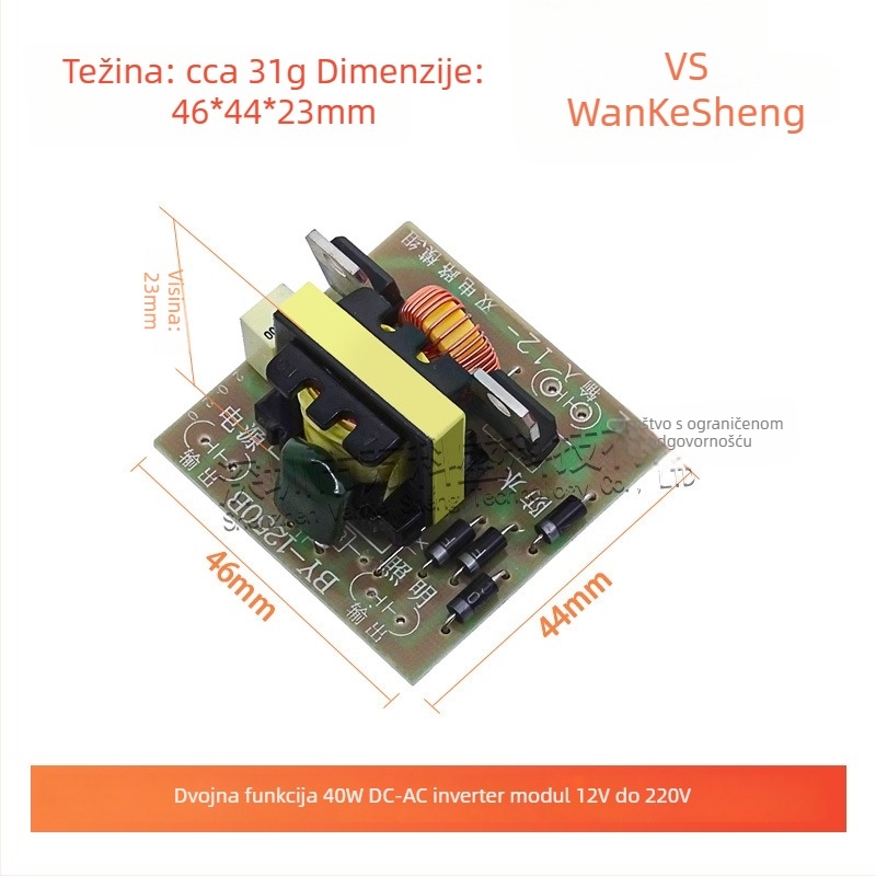 Vanke Sheng Dualno-Mode 40W DC-AC Inverter Napajanje, Ulaz 12V, Izlaz 220V, Modul Transformatora za Podizanje