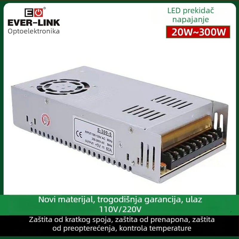 Vichy LED napajanje za zaslon, Switching Power Supply serija, učinkovitost 85%, težina 200 g, razina zaštite 54