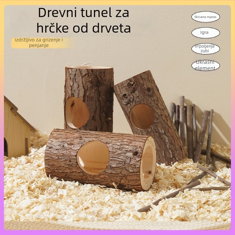 Hamster kuća s tunelom od borovine • Marka: Other • Kategorija: Uređaji za hranjenje kućnih ljubimaca