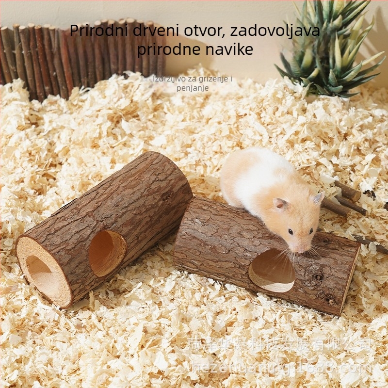 Hamster kuća s tunelom od borovine • Marka: Other • Kategorija: Uređaji za hranjenje kućnih ljubimaca