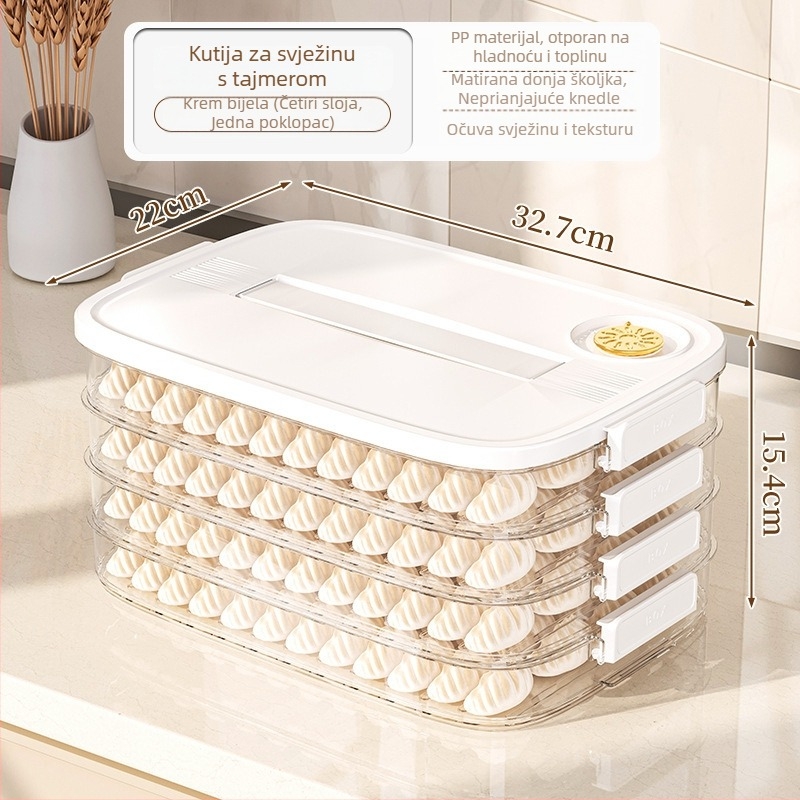 Kutija za pohranu knedli, plastična, nordijski stil, model EGSNmfkM