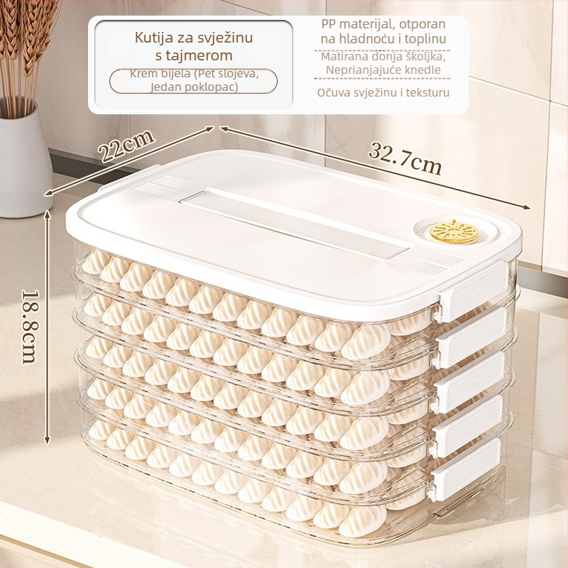 Kutija za pohranu knedli, plastična, nordijski stil, model EGSNmfkM