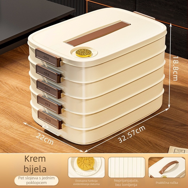 Kutija za pohranu knedli, plastična, nordijski stil, model EGSNmfkM