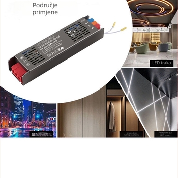 Tuya pametno napajanje za LED trak, 24V DC, Bluetooth/Zigbee, integrirani prekidač, neprekidno dvotonsko prigušivanje