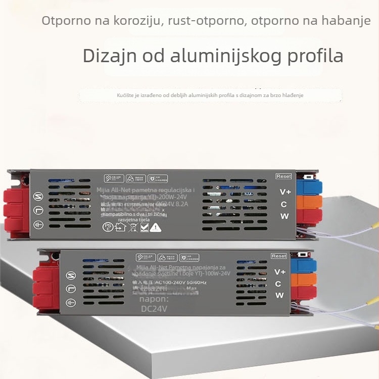 Tuya pametno napajanje za LED trak, 24V DC, Bluetooth/Zigbee, integrirani prekidač, neprekidno dvotonsko prigušivanje