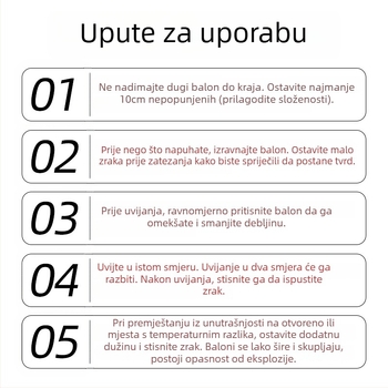 Latex balon, Magic Balloon, oblik magične trake, težina 1,8 g, pogodan za rođendane, kampiranje, Qixi i Dan djece