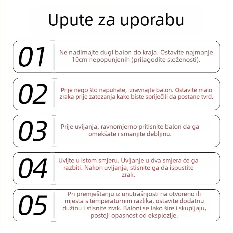 Latex balon, Magic Balloon, oblik magične trake, težina 1,8 g, pogodan za rođendane, kampiranje, Qixi i Dan djece