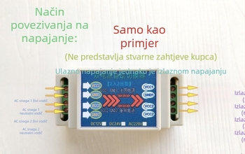 Modul automatskog prebacivanja napajanja s dvostrukim ulazom i dvostrukim izlazom, 12/24/220V, napajanje s prebacivanjem