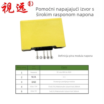 Inverter modul pomoćnog napajanja – ulaz DC 400V, izlazi 15V/5V, učinkovitost 70%, IP68 zaštita, napajanje s prekidačem