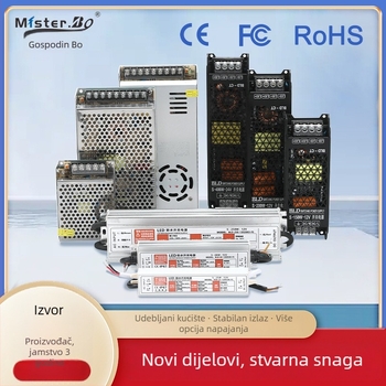 Preklopno napajanje AC/DC IP67 vodootporno, ulaz 12V/24V/5V, izlaz 12-1200W, učinkovitost 80%, CE/FCC/ROHS