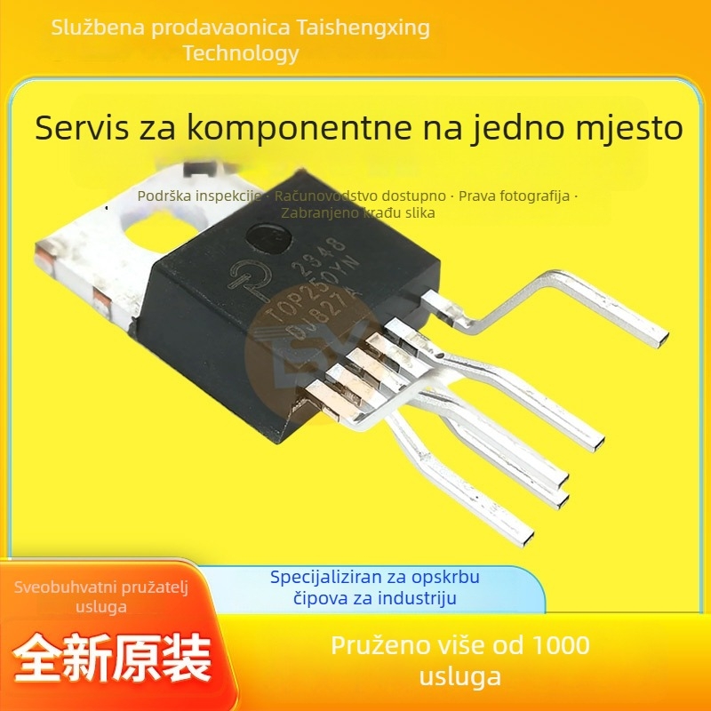 TOP250YN IC za napajanje, offline AC-DC pretvarač, TO-220-7C, 290 W, 66–132 kHz