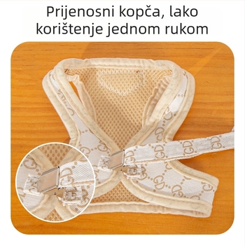 Mačji prsno-hrbtni pojas s poliesterom i užetom