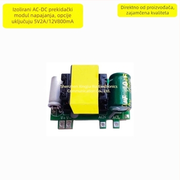 AC-DC spínani napajajući modul, 10W, unos 220V AC, izlaz 5V/12V DC, izoliran, reguliran