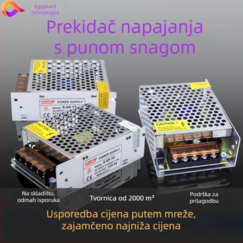 Prekidačko napajanje za unutarnju LED rasvjetu i sigurnosni nadzor, izlaz 12/24V DC, IP20, 90% učinkovitost, CE ROHS