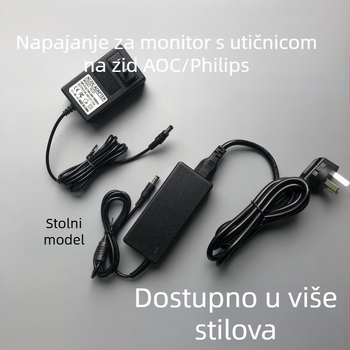 Philips AOC LCD zaslon napajanje adapter – ulaz 100-240 V, izlaz 9 V, 4 A, prekidački napajanje