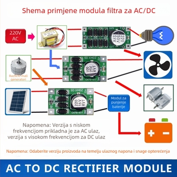 AC-DC ispravljački filtrski modul — napajanje s prekidačem, 0-9V/20V/30V, 1-3A