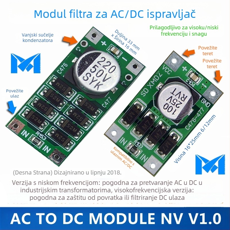 AC-DC ispravljački filtrski modul — napajanje s prekidačem, 0-9V/20V/30V, 1-3A