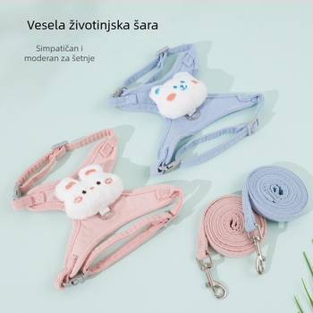 Mačji kaiš za šetnju, poliester, I-oblik dizajn, podesiv, Hawoo/haowo