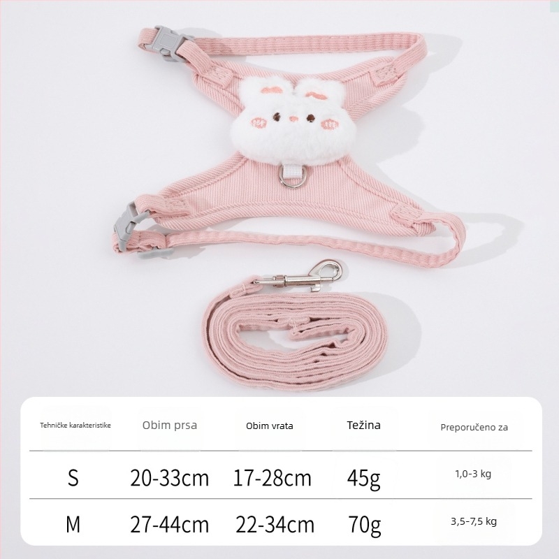 Mačji kaiš za šetnju, poliester, I-oblik dizajn, podesiv, Hawoo/haowo