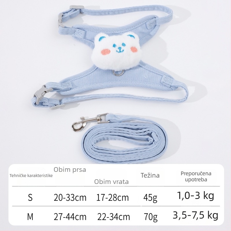 Mačji kaiš za šetnju, poliester, I-oblik dizajn, podesiv, Hawoo/haowo