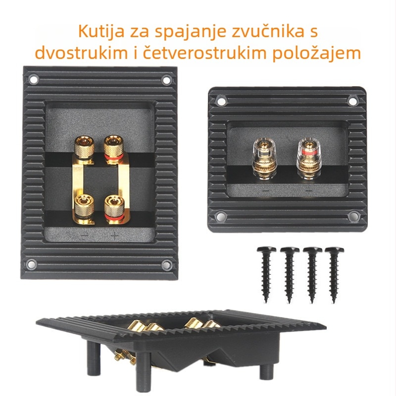 PUGEYX Četveropozicijska kutija za zvučnike, DIY audio dodaci, debeli valoviti dizajn