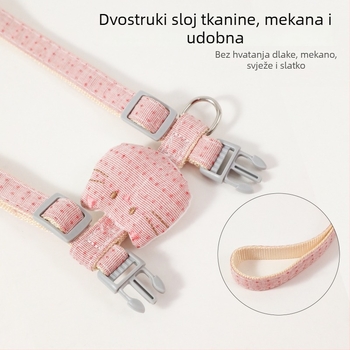 Mačji harnes u obliku I s podesivim užetom - materijal: tkanina, Hawoo