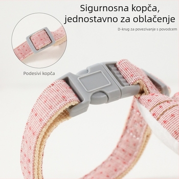 Mačji harnes u obliku I s podesivim užetom - materijal: tkanina, Hawoo