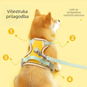 Hamac za psa s dizajnom ruksaka za prsa i leđa, podesiv, otporan na kidanje i sprječava bijeg