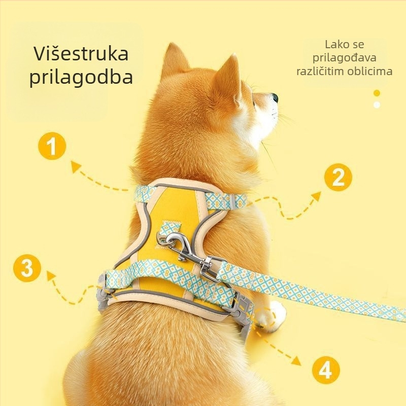 Hamac za psa s dizajnom ruksaka za prsa i leđa, podesiv, otporan na kidanje i sprječava bijeg