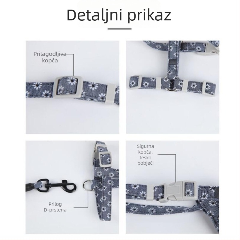 Mačji kaiš – otporan na kidanje, vučni pojas za mačke, pamuk, marka Shuangyu pet, pakiranje 240 kom. (Materijal: pamuk; Kategorija proizvoda: vučni pojas; Marka: Shuangyu pet; Pakiranje: 240 kom.)