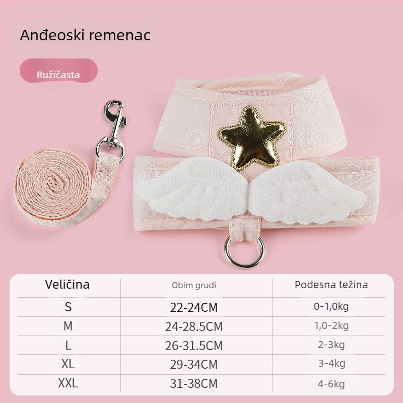 Mačji prsluk s mrežastim prsnim remenom, anti-breakaway, Simple image