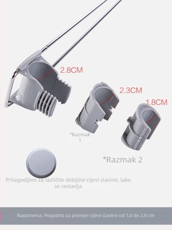 Dvostruki stalak za ručnike od nehrđajućeg čelika s elektroizacijskim premazom, moderan minimalistički stil, nosivost 10 kg