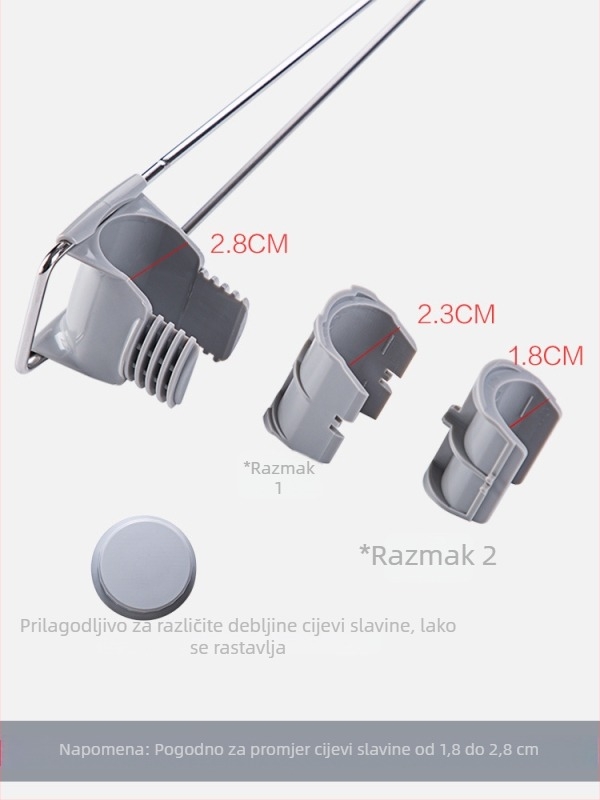 Dvostruki stalak za ručnike od nehrđajućeg čelika s elektroizacijskim premazom, moderan minimalistički stil, nosivost 10 kg