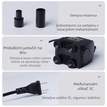 BG Pumpa za vodu 2.5W za spremnik za Kornjaču – filtracija, izvoz ekskluzivan