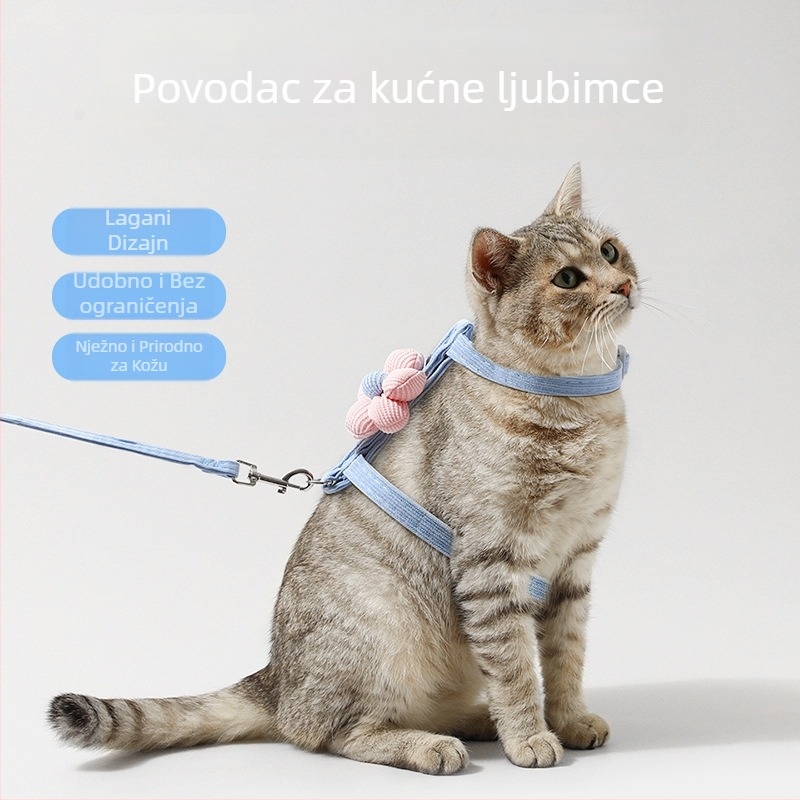 Mačji povodac za vuču, I-oblik, nepovratni, poliester