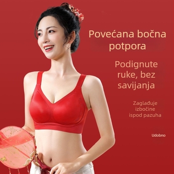 Bezšivni push-up grudnjak za žene, bez žice, s fiksnom unutarnjom košaricom, 3/4 košarice, tanak dizajn, meka podrška