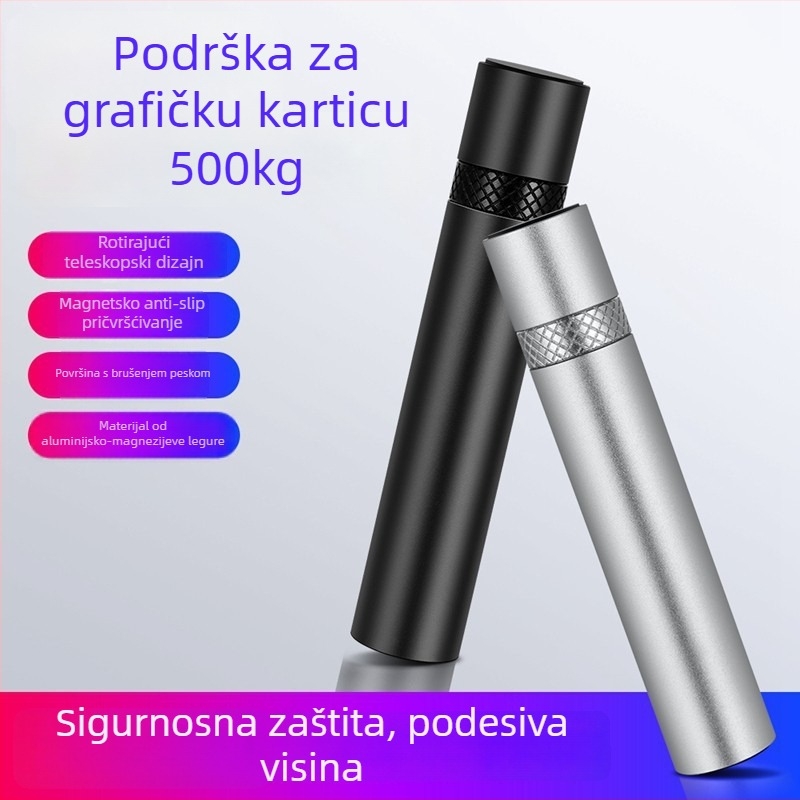 Držač grafičke kartice – aluminijski okvir s magnetnom bazom, ITX mini kućište, višestruko podešavanje kutova, sprječavanje savijanja