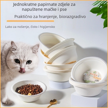Jednokratna papirnata zdjela za pse i mačke, 350 ml/500 ml, materijal: Drugi, kategorija: posuđe za kućne ljubimce