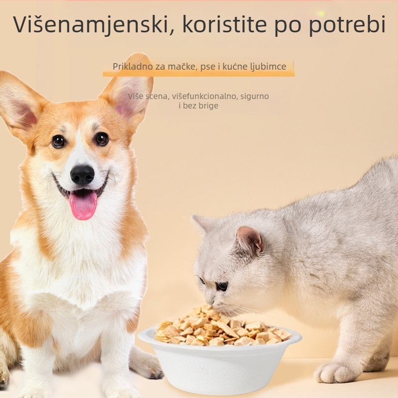 Jednokratna papirnata zdjela za pse i mačke, 350 ml/500 ml, materijal: Drugi, kategorija: posuđe za kućne ljubimce