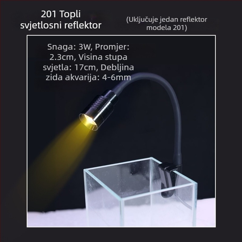 LED reflektor za akvarij sa zumom – za vodene biljke i kornjače