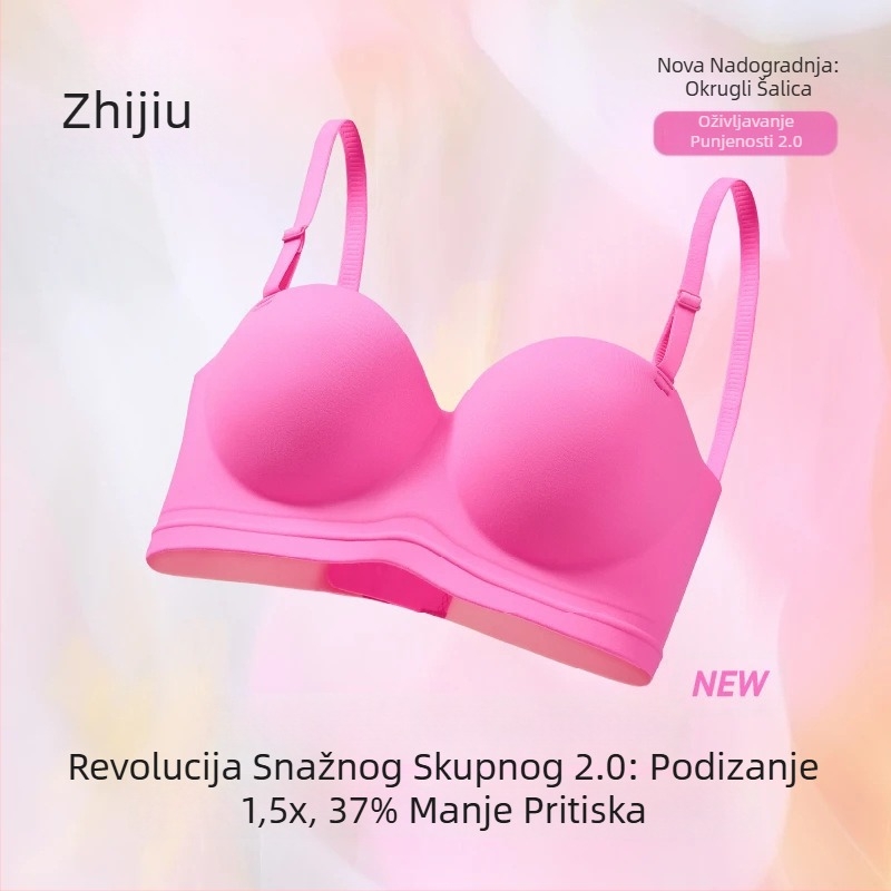 Sutien s kupom u obliku zečjih ušiju - najlon/poliamid, pamuk podstava, brzo sušenje, fiksne dvostruke naramenice
