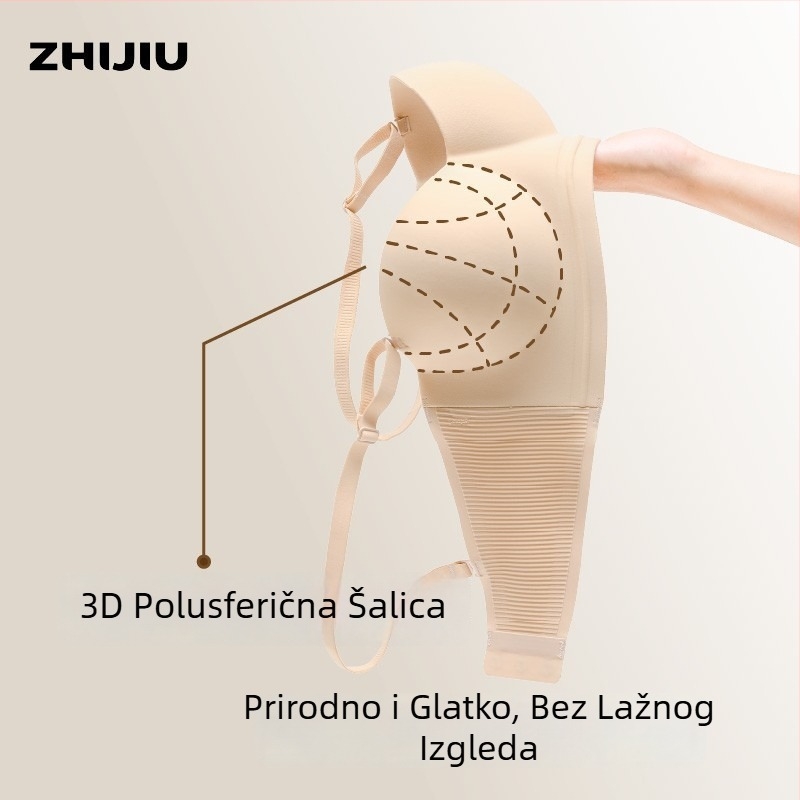 Sutien s kupom u obliku zečjih ušiju - najlon/poliamid, pamuk podstava, brzo sušenje, fiksne dvostruke naramenice