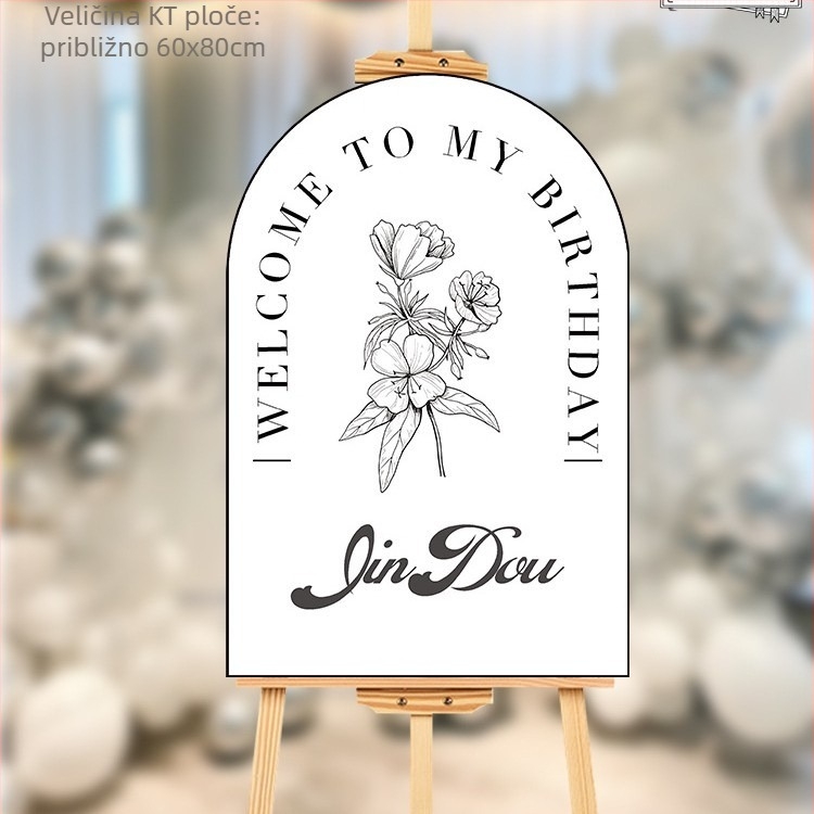 Rekvizit za uređenje prostora — KT ploča za vrata za proslavu 18. rođendana/ceremonije punoljetnosti • Materijal: Drugo • Marka: 1 • Stil: 1 • Prigodne proslave: 1